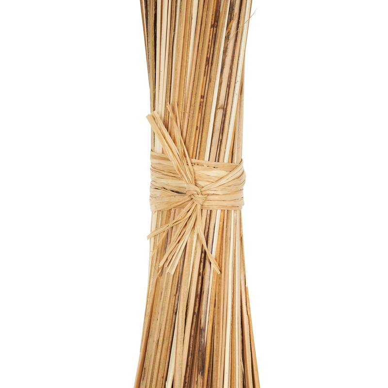 Dried Plant Pampas Grass Home Decor Natural Foliage with Fan Palm Leaves - Brown - Roche River Decor