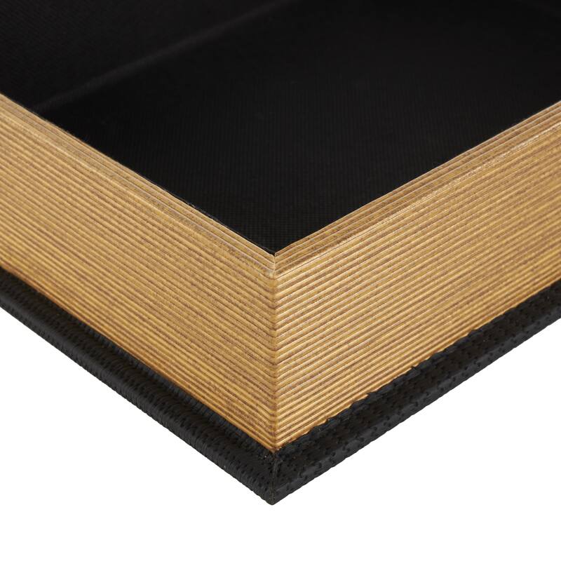 Faux Leather Book Shaped Decorative Box - Set of 3 Brown, Cream, Black, Copper - Roche River Decor