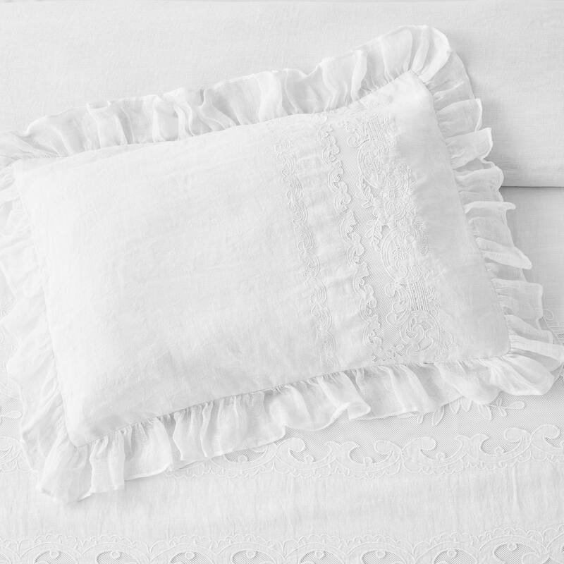 The Gray Barn Spring Field Linen Duvet Set - 4 Color (White, Grey, Pink, Ivory)