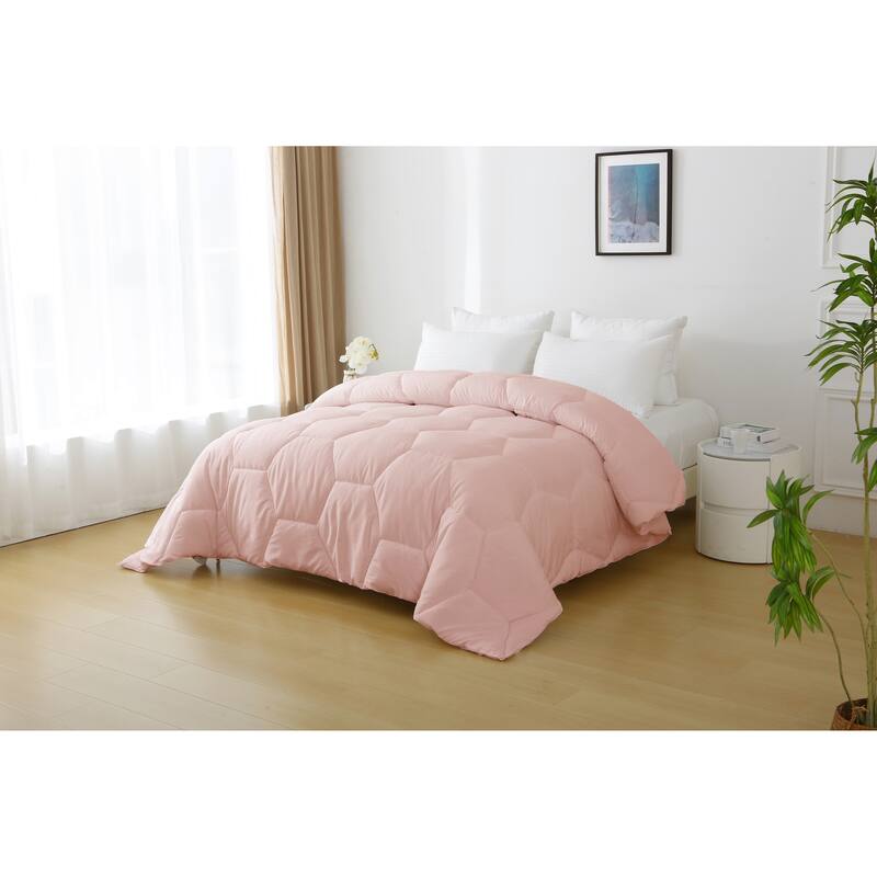 Better Style Home Oversized Microfiber Honeycomb Comforter Insert