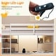 preview thumbnail 6 of 9, Costway Twin Loft Bed with LED Light & Power Outlet Desk Storage