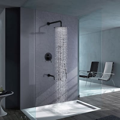 Pressure Balanced Wall Mounted Complete Shower System with Rough-in Valve