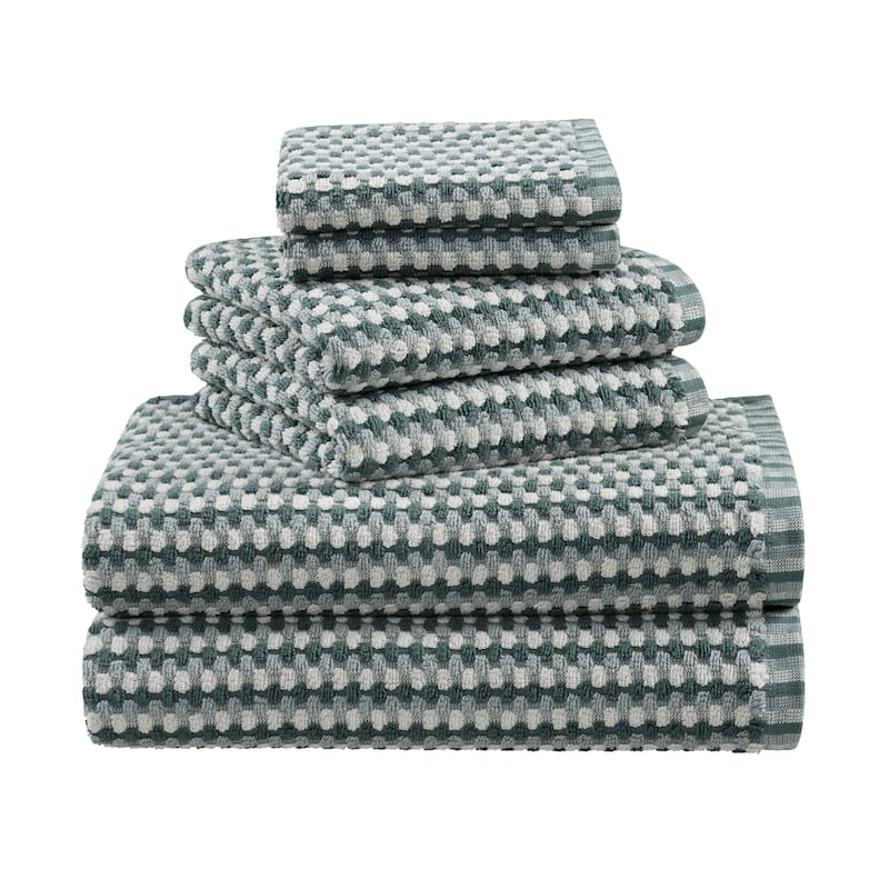 Martex Arcadia Gaea Towel Set Soft and Absorbent 6-Piece - 6-Piece - Grey