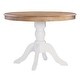 preview thumbnail 3 of 8, Josie Two-tone Round Solid Wood Pedestal Table