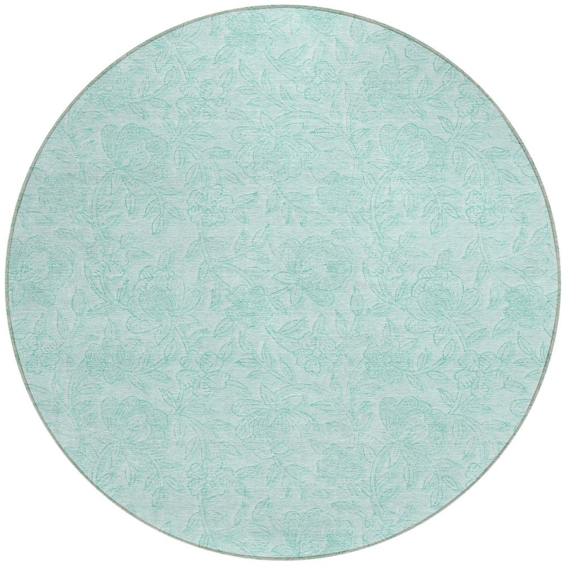 HomeRoots Floral Transitional Rectangle Outdoor Rug