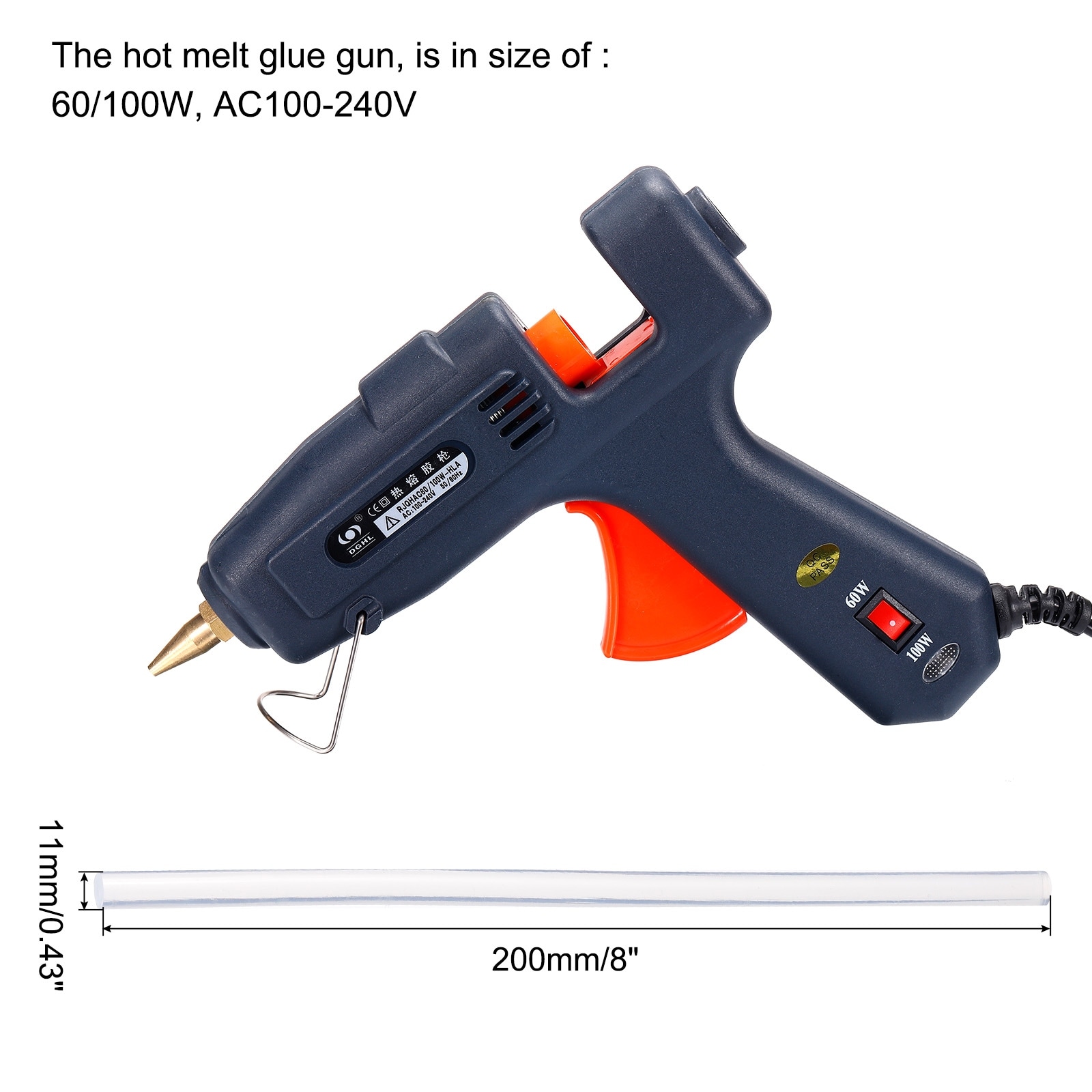 Mini Hot Glue Gun Kit with 30pcs Clear Hot Melt Glue Sticks 60/100W - Dark  Green - On Sale - Bed Bath & Beyond - 38151050