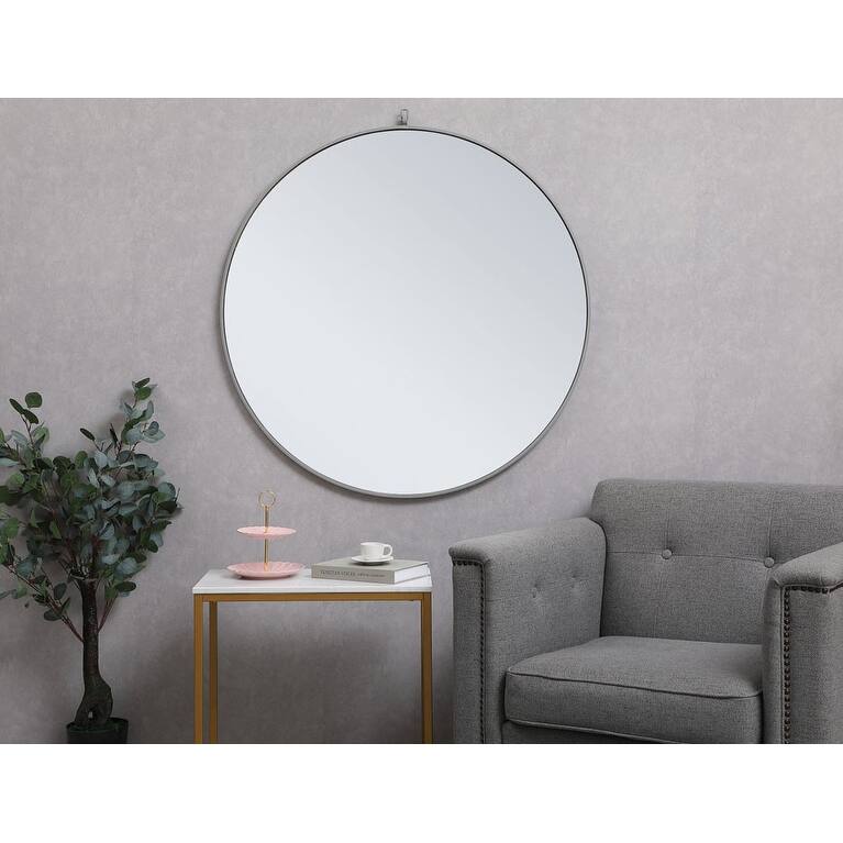 Elegant Lighting Eternity 42" Diameter Circular Beveled Metal Framed