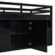 preview thumbnail 14 of 43, Elegant design Twin Size Loft Bed with 4 Drawers, Underneath Cabinet and Shelves, Space-saving, Solid Construction, Espresso