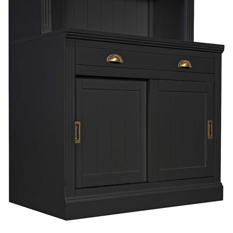 83.4"Tall Bookshelf with LED Lighting