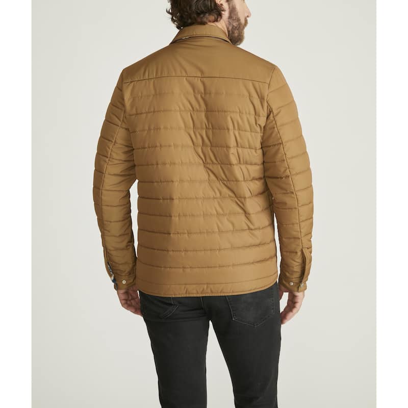 Robert Graham Men's Quilted Shirt Jacket with Pockets