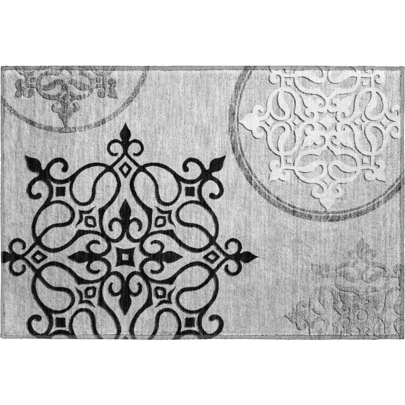 Premium Washable Super Soft Transitional Scroll Mayfield Rug