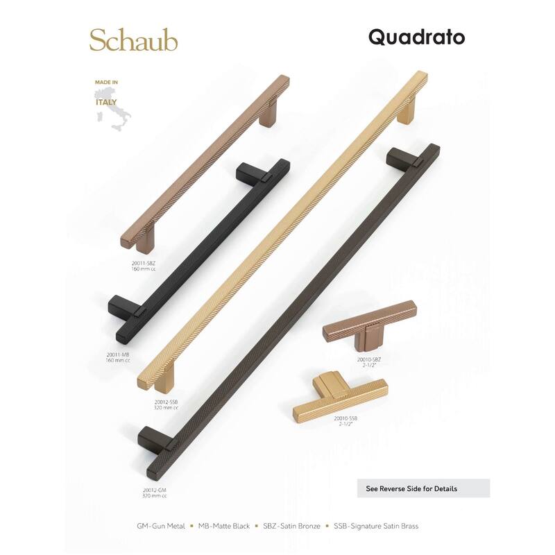 Schaub and Company Quadrato 12-5/8" Center to Center Industrial Modern