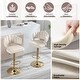 preview thumbnail 34 of 36, HOMEFUN Velvet Swivel Adjustable Height Scallop Bar Stools With Footrest(set of 2)