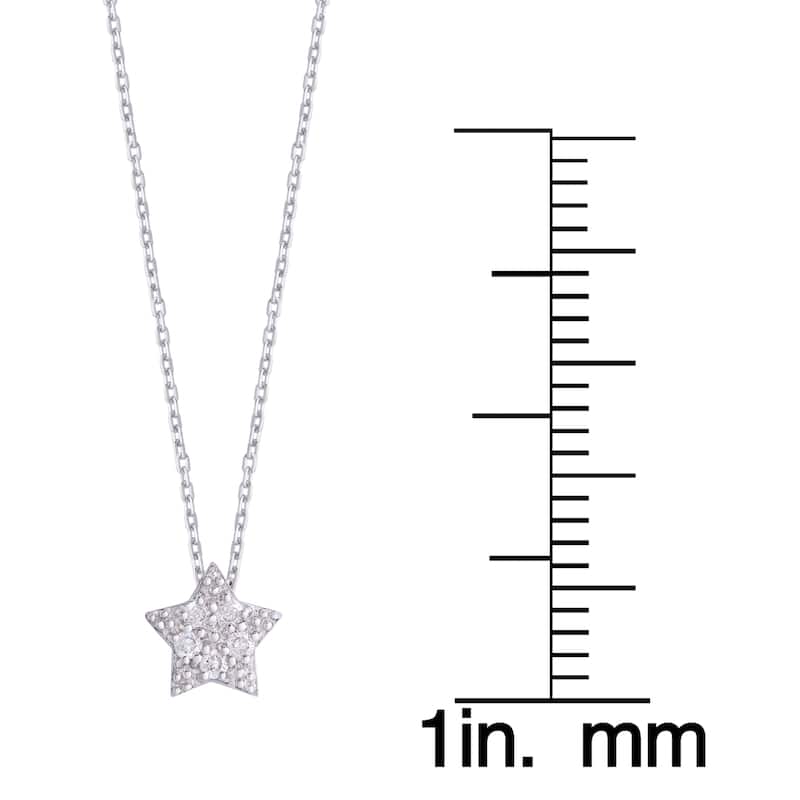 Victoria Townsend .925 Sterling Silver .23ct Diamond Star Necklace and Earrings Set