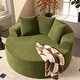 preview thumbnail 1 of 7, XIZZI Modern Round Plush Lounge Sofa with Cushions Green