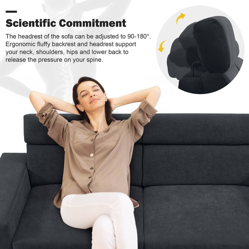 Kata Spacious and Comfortable Velvet Loveseat for Living Room