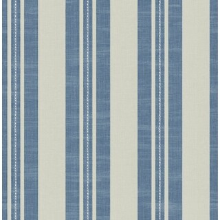 Seabrook Designs Day Dreamers Linen Stripe Unpasted Wallpaper
