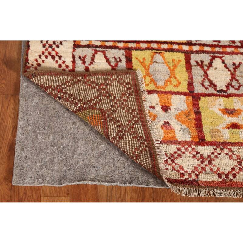 Geometric Moroccan Oriental Rug Handmade Multi-Color Wool Carpet - 6'7" x 9'9"