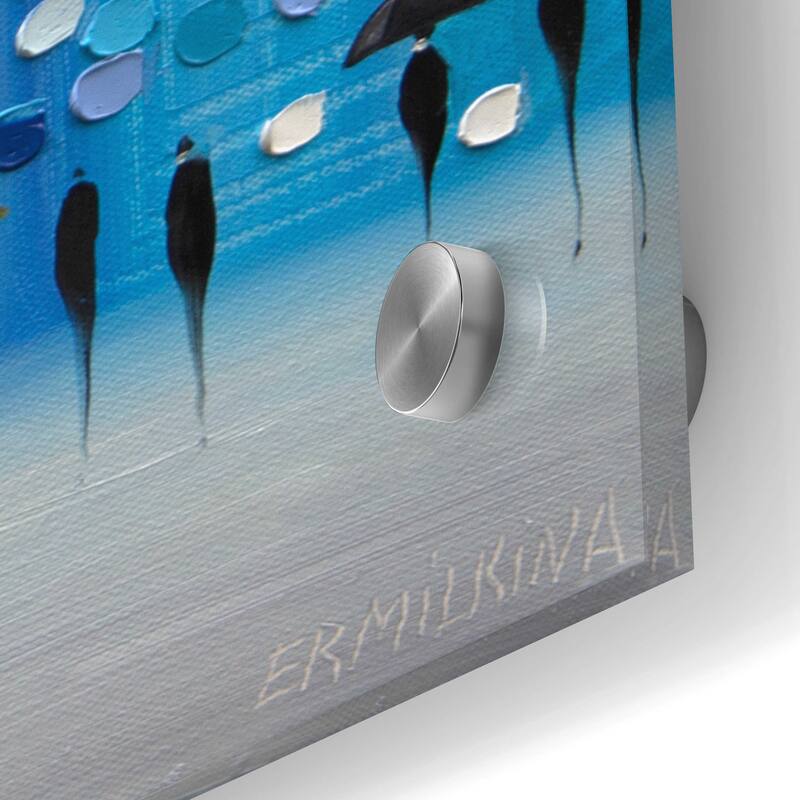 Epic Art 'Colorful City Umbrellas' by Ekaterina Ermilkina Acrylic Glass Wall Art