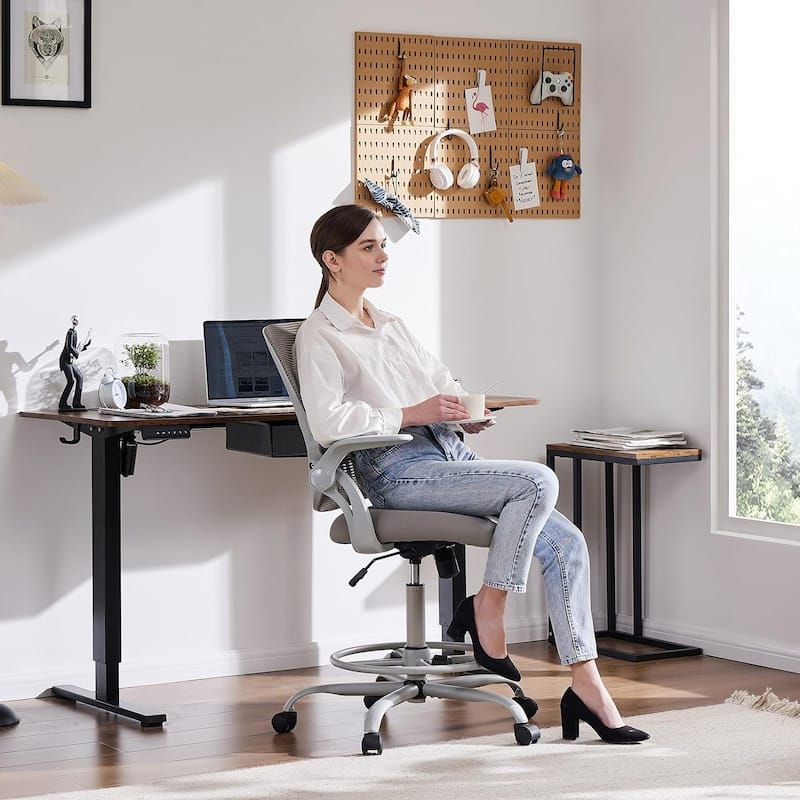 Ergonomic Office Chair, High Back Desk Chair with Headrest, Home Office Swivel Mesh Computer Chair Office Chairs