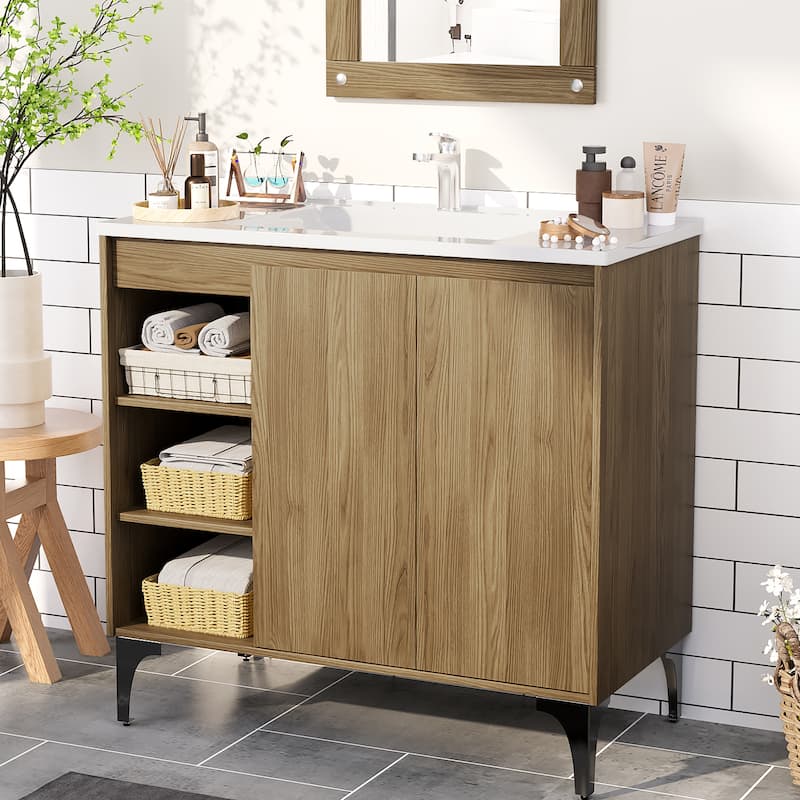 36-Inch MDF Bathroom Vanity with Sink – Functional Design for Everyday Use