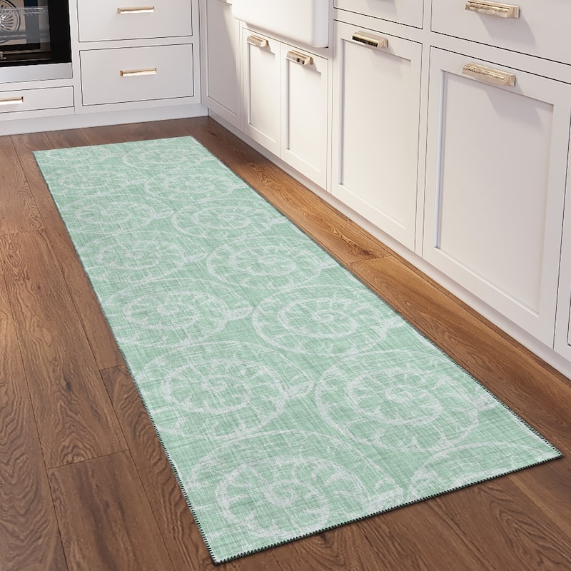 Indoor/ Outdoor Surfside Imprints Washable Rug New