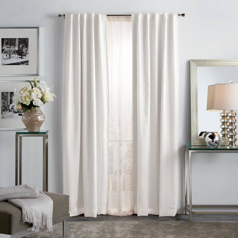Martha Stewart Park Avenue Metallic Blackout Curtain Panel Pair - 95-inch - Blush