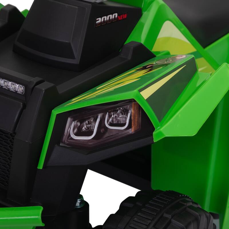 Electric 6V ATV Ride-On Car with Trailer, Bluetooth, Music, and Power Display, Vehicle Toy for 3-6 Years Boys and Girls