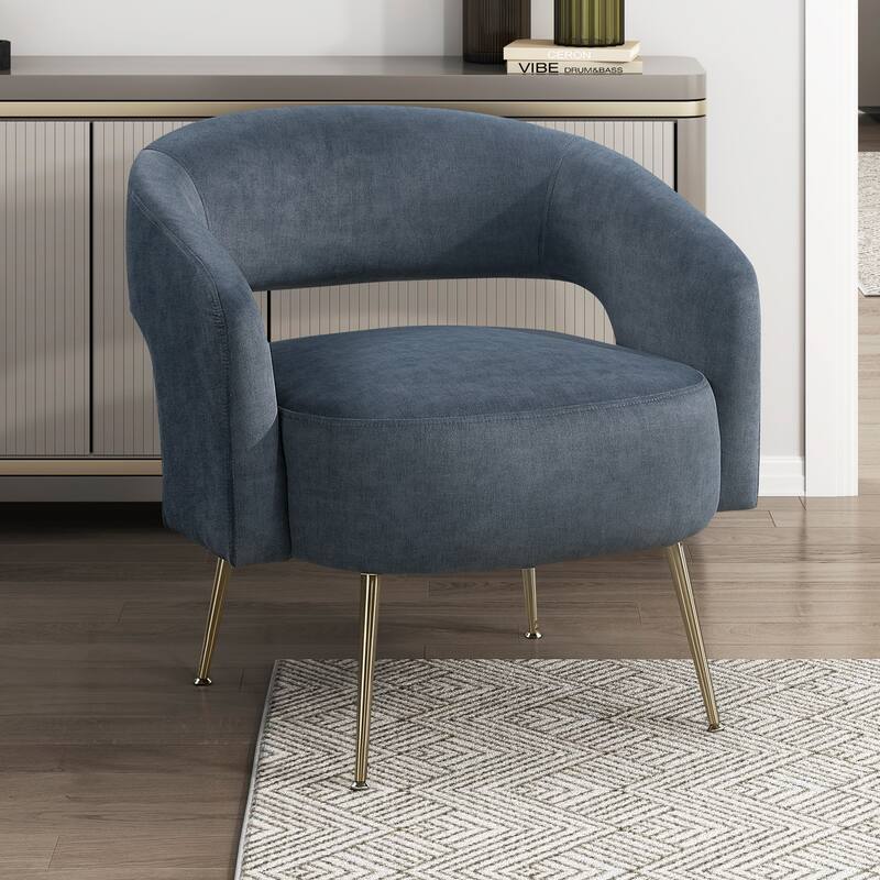 Sonoma 27.5" Velvet Accent Chair - Gold Finish Metal Legs