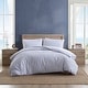 preview thumbnail 1 of 4, Nautica Beaux Stripe Blue Cotton Percale Duvet Cover