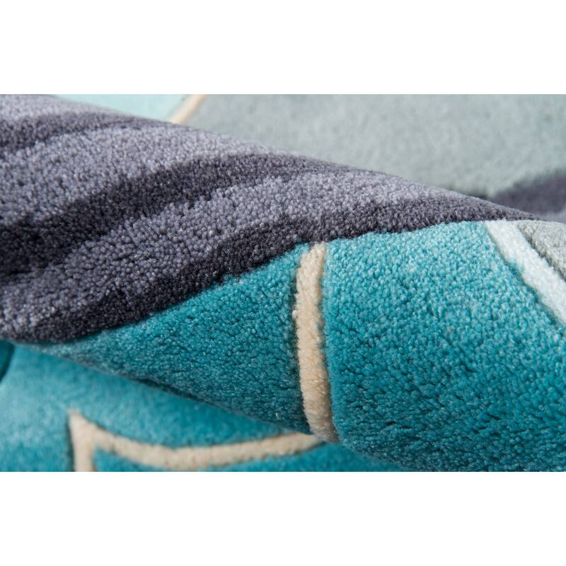 Momeni Lil Mo Whimsy Sky Aviator Hand-Tufted and Hand-Carved Rug