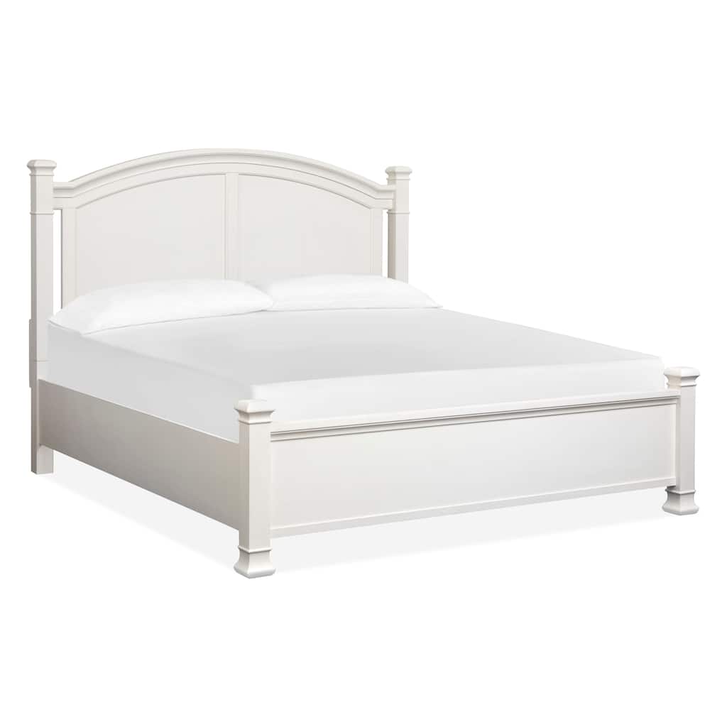 Magnussen Home Kingston Whisper White and Cerused Nutmeg Panel Bed