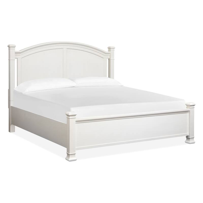 Magnussen Home Kingston Whisper White and Cerused Nutmeg Panel Bed - Queen