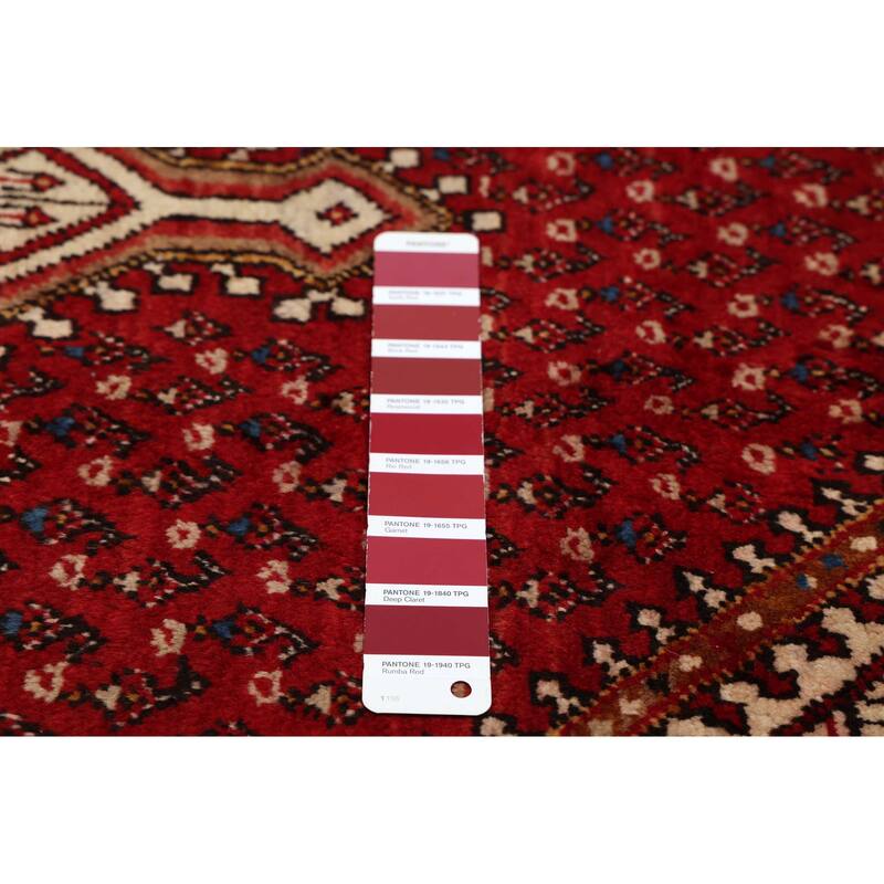 ECARPETGALLERY Hand-knotted Andelz Red Wool Rug - 3'5 x 5'1