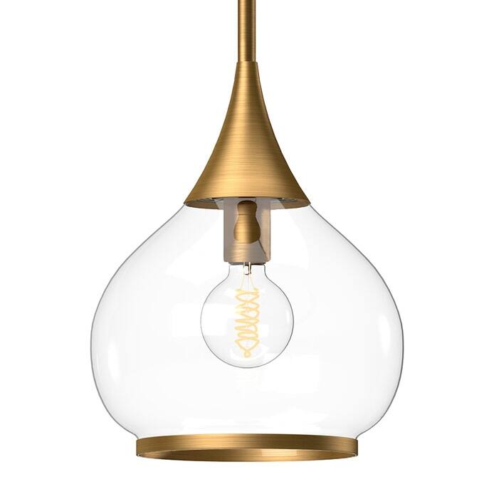 Alora Lighting PD524110CL Hazel 10" Wide Pendant with Clear Glass - Aged Gold