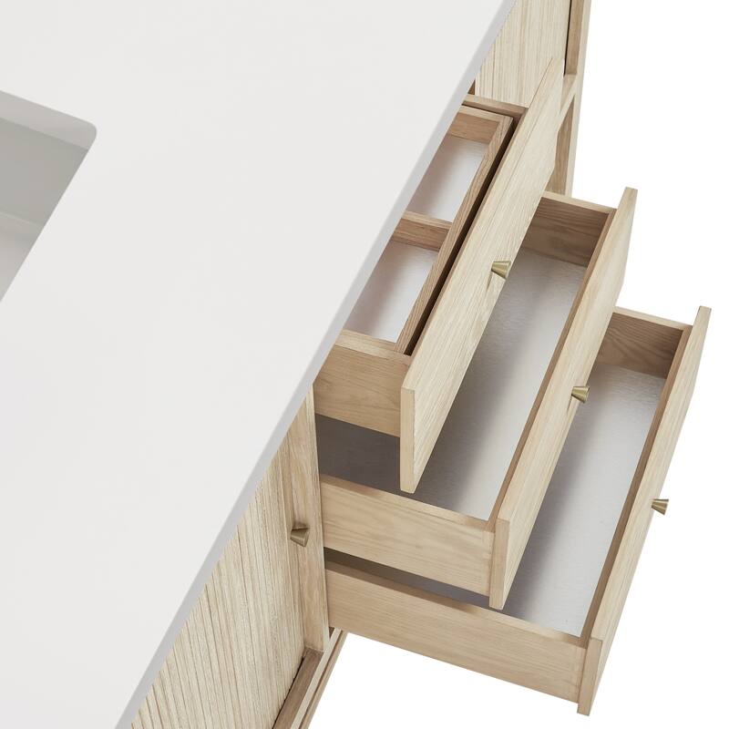 James Martin Vanities Marigot Single 72" Double Vanity, Sunwashed Oak