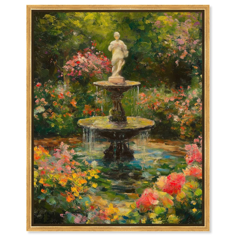 Poured Peace Canvas by Art Remedy - Gold - 16" x 20"