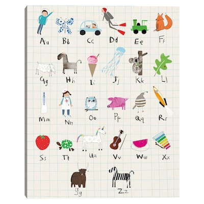 Astronaut Alphabet by Lisa Stickley Canvas Art Print