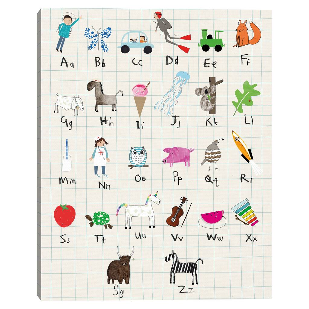 Astronaut Alphabet by Lisa Stickley Canvas Art Print