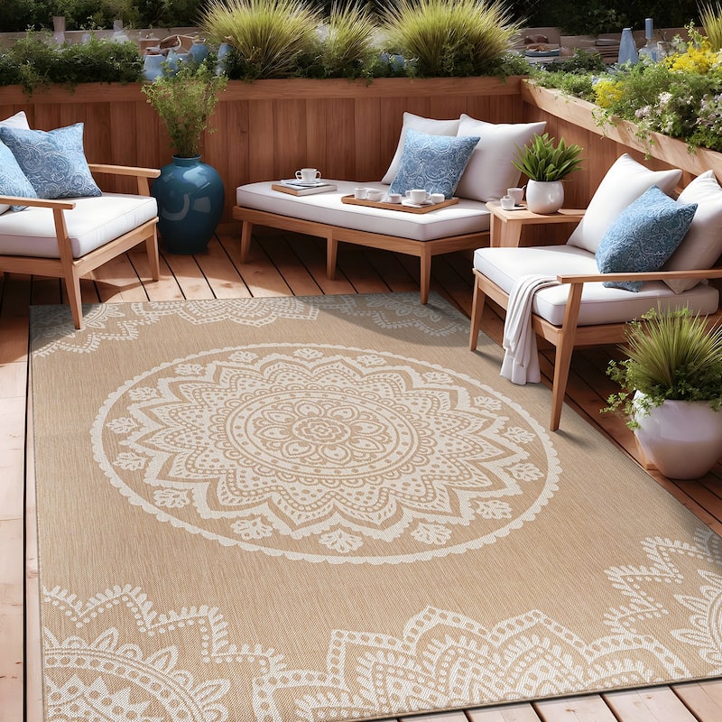 Beverly Rug Waikiki Insignia Modern Indoor Outdoor Rug