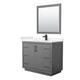 Option Dark Gray, Black Trim,Carrara Cultured Marble Top