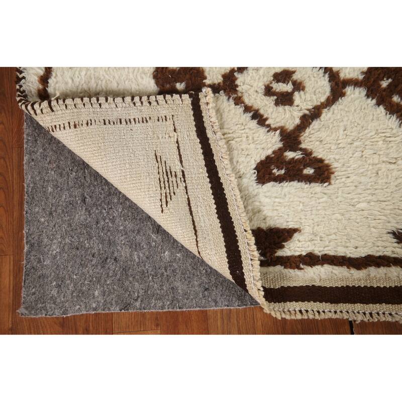Anatolian Oriental Runner Rug Handmade Natural Dye / Beige Wool Carpet - 3'1"x 11'1"