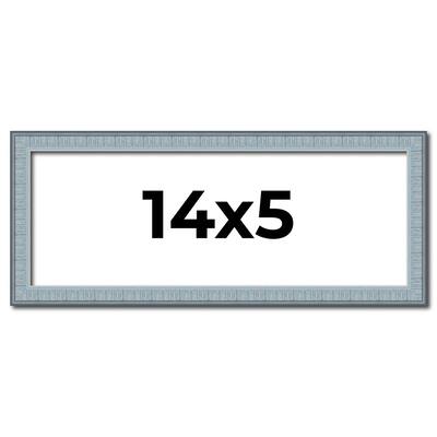 14x5 Frame Rustic Sky Blue Solid Wood Picture Frame | 0.75 Inch