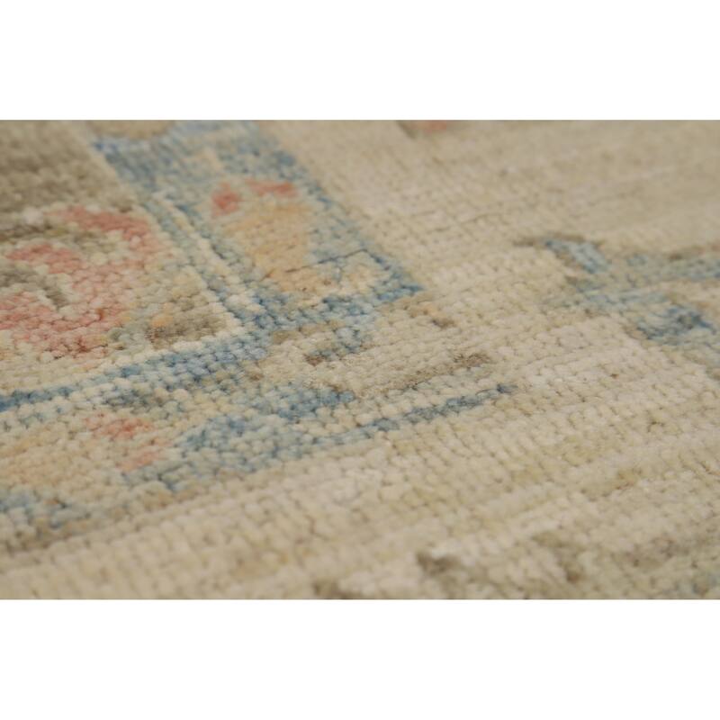 Vegetable Dye Oushak Turkish Rug Hand-Knotted Wool Carpet - 8'1"x 10'0"