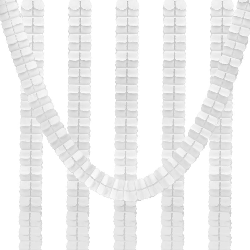 6Pcs 9.8ft Four-Leaf Paper Flower Garland Hanging Streamers
