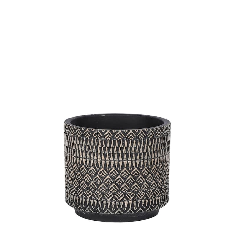 Med. Kjeld Round Pot 5.5Dia - A - Black