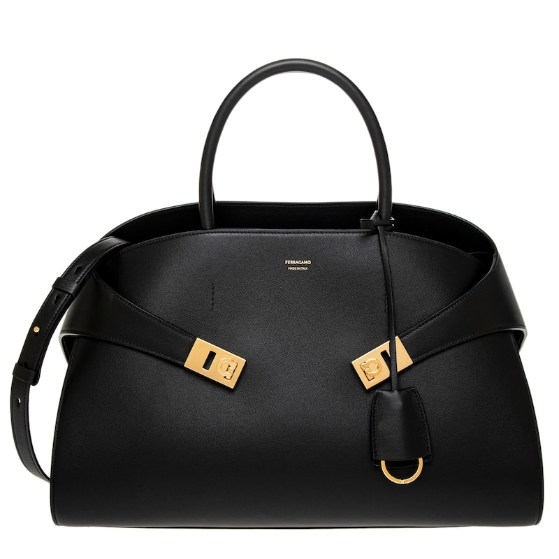 Salvatore Ferragamo Large Hug Handbag - Black