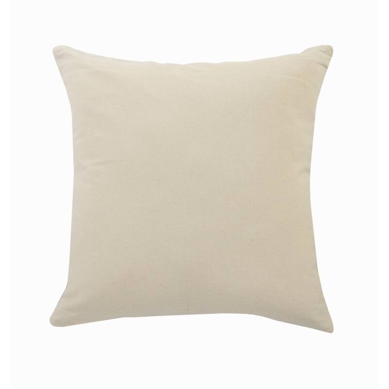 HomeRoots 20" X 20" White And Black 100% Cotton Geometric Zippered Pillow