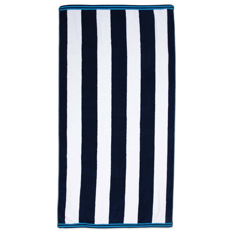 Aston & Arden Striped Reversible Oversized Beach Towel - 35x70