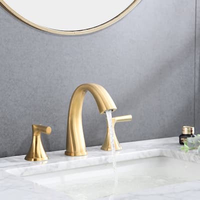 BATHLET Widespread Bathroom Sink Faucet with Drain Assembly
